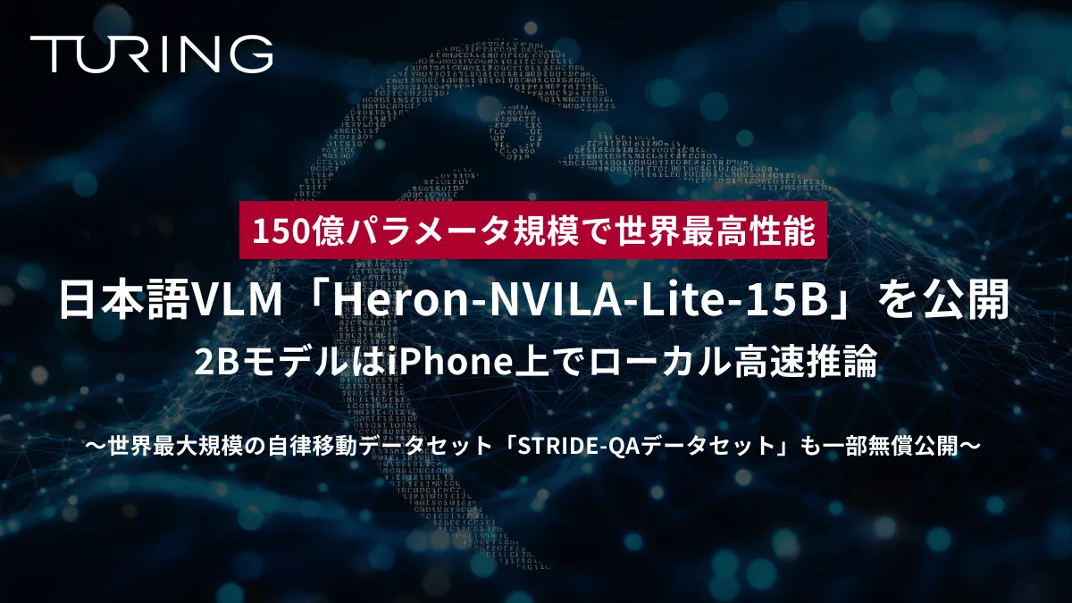 150億パラメータ規模で世界最高性能、日本語VLM「Heron-NVILA-Lite-15B