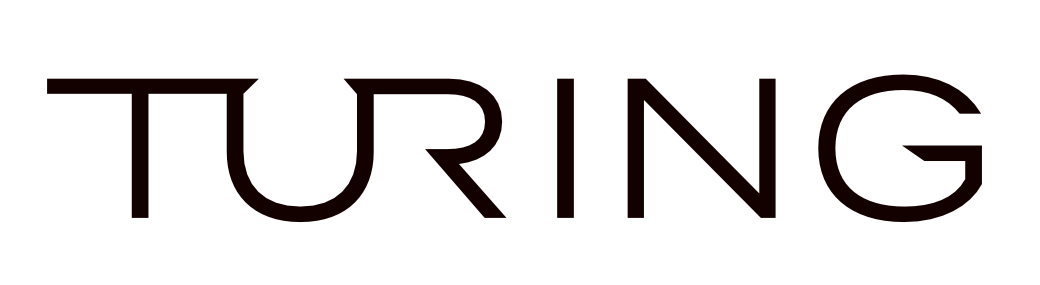 TURING logo on white panel